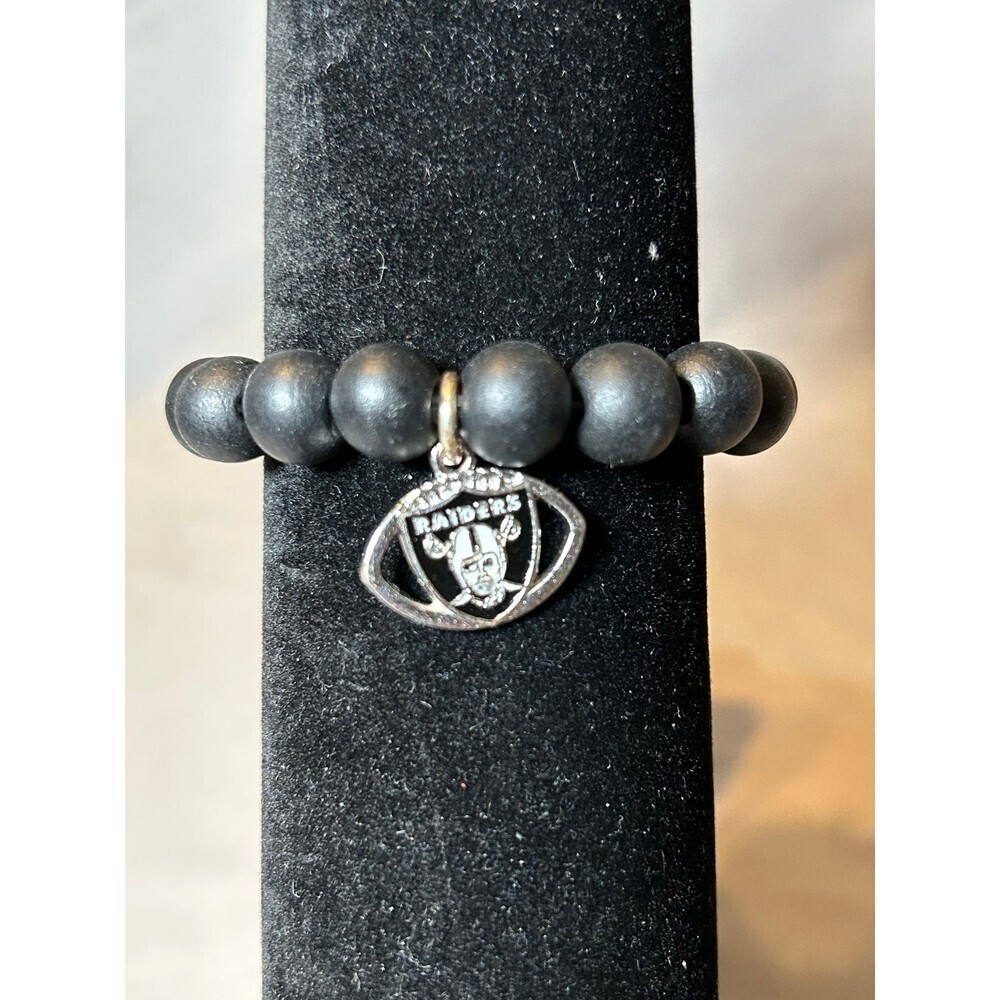 NFL Raiders Stretch Charm Bracelet